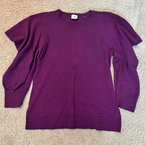 CAbi Rich Plum Crew Neck Sweater